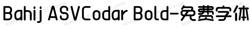 Bahij ASVCodar Bold字体转换